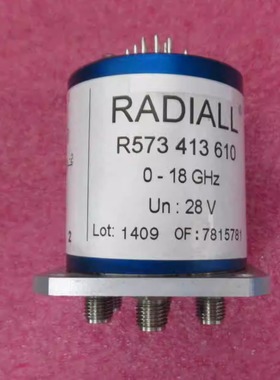 Radiall进口 R573413610 DC-18GHz 28V SMA母 SP6T 射频同轴开关
