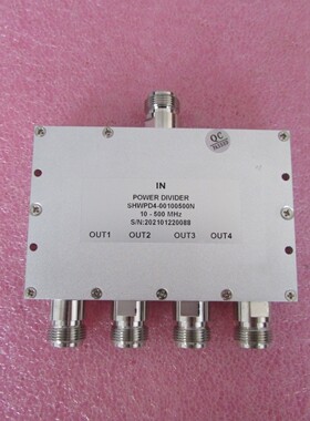 SHWPD4-00100500N 10-500MHz N 10W 射频同轴一分四功率功分器