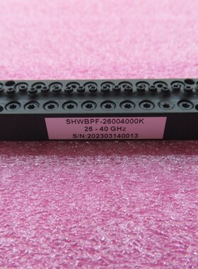 中心频率33GHz 26-40GHz 2.92mm母 5W 带宽14GHz 高频带通滤波器