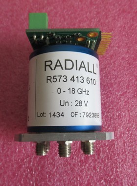 Radiall进口 R573413610 DC-18GHz 28V SMA母 SP6T 射频同轴开关