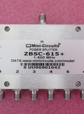 MINI ZBSC-615+ 1-500MHz 1W 6路 一分六 SMA母 射频功率功分器