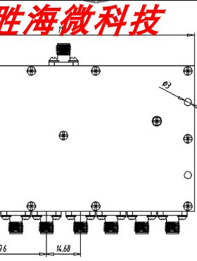10-1000MHz 5W SMA射频微波同轴 8路 一分八 功分器 频率可定做