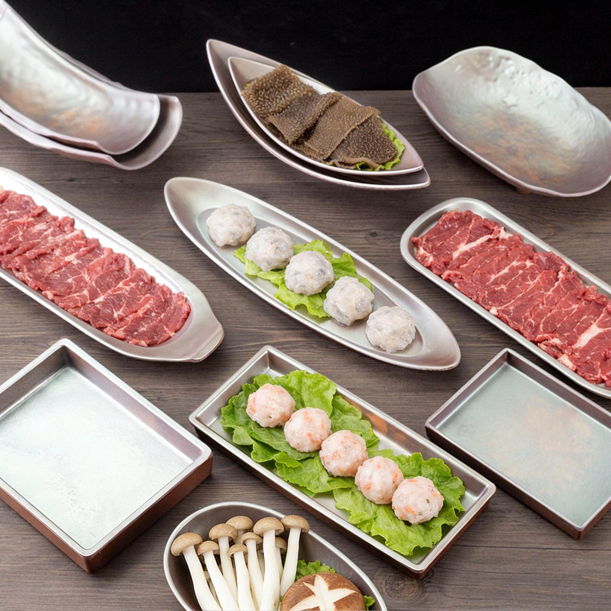 火锅店涮肉盘雪花肥牛盘鹅肠鸭肠盘鲜切牛肉盘密胺创意盘子,餐饮具,盘,淘宝优惠券,粉丝福利购,淘宝优惠卷