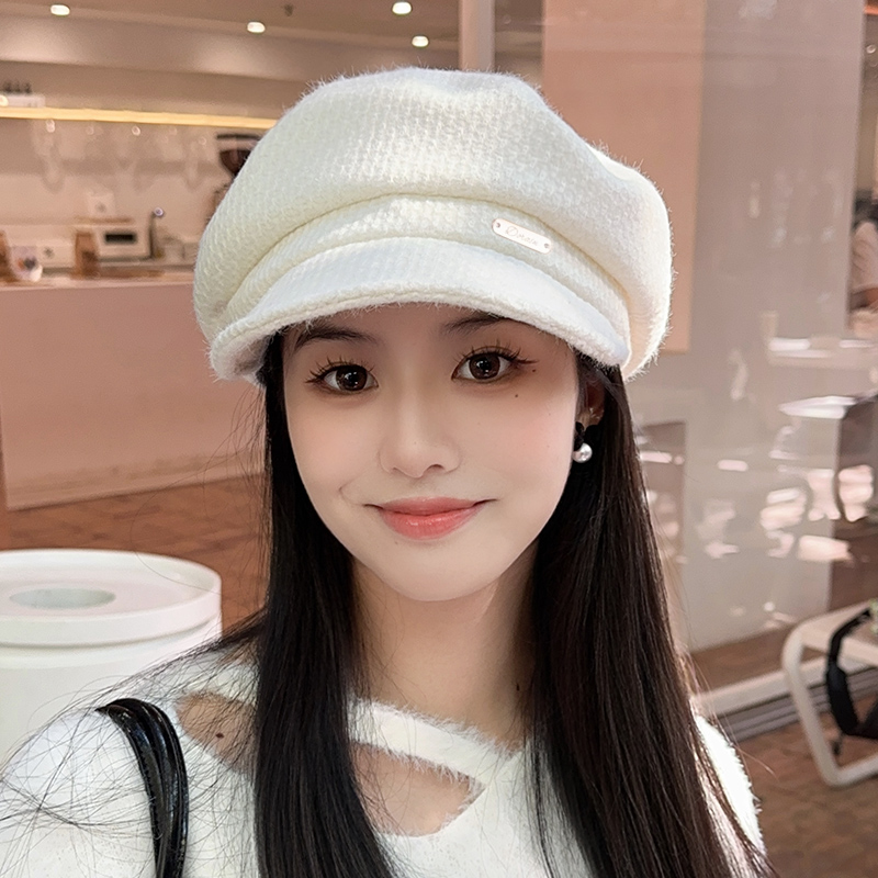 朵澜八角帽小贝雷帽韩版百搭