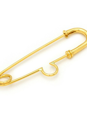 1个 日本18K黄金配件AU750螺丝别针胸针diy首饰丨长44mm宽15mm