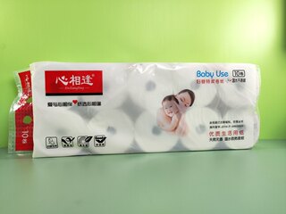 心相逢卷纸1500g特柔baby柔卫生纸空芯卷筒手纸巾家用厕所纸实惠