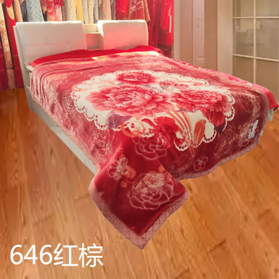 美雅冬季双层涤纶毛毯