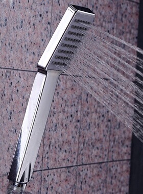 手持方形花洒家用热冷洗澡头单雨洒软管喷头浴头通用淋浴套装