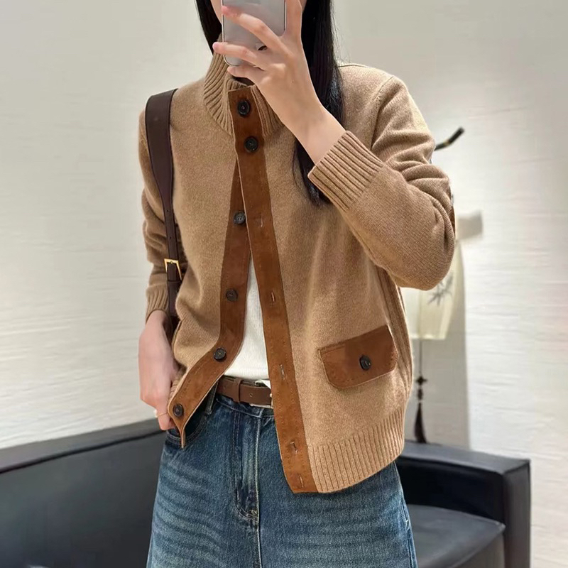 Lp同款撞色100%纯羊毛针