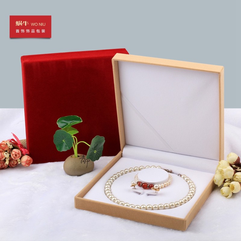 14zzh珍珠项链盒饰品盒珍珠盒套装结婚珍珠三件套礼盒可定制logo