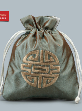 抽拉文玩核桃首饰收纳袋福袋