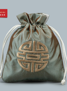 抽拉文玩核桃首饰收纳袋福袋