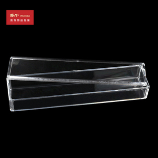 19YP亚克力长方形首饰盒长条盒放项链手链收纳盒透明饰品盒磁铁盒