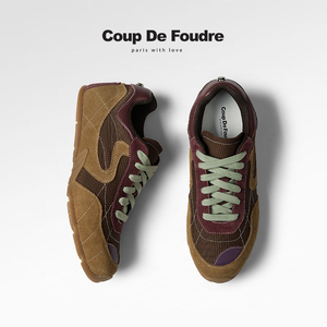 CDF女鞋轻奢时尚秋季时髦配色百搭内增高德训鞋阿甘鞋运动休闲鞋