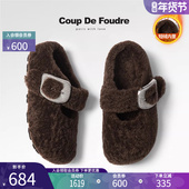 2025秋冬新款 时尚 圆头毛绒勃肯鞋 CDF女鞋 休闲风轻便百搭加绒拖鞋
