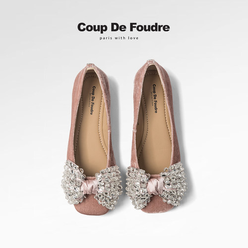 一脚蹬水钻单鞋CoupdeFoudre浅口