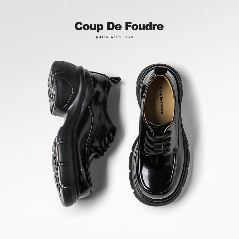 CoupdeFoudre黑色小皮鞋
