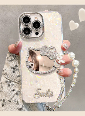 猫咪镜子适用OPPOReno13新女款专用手机外壳12pro/11高级感10手链OPPOReno9proplus/8自带镜头膜7好看6保护套