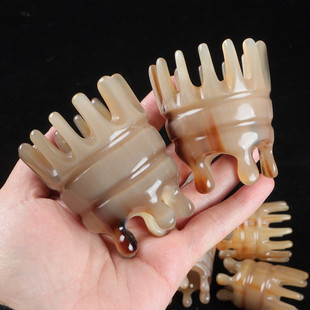 牛角卷发新款上市素元洗头梳宽齿密齿经络按摩梳牛角头疗梳一件