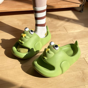 防滑外穿可爱踩屎感凉拖鞋 夏季 男女童2025新款 日本爆眼蛙儿童拖鞋