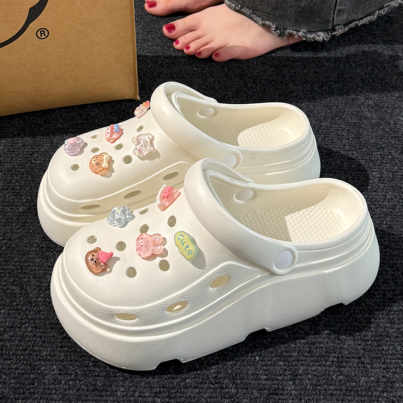 【8.0cm厚底】增高洞洞鞋女款夏