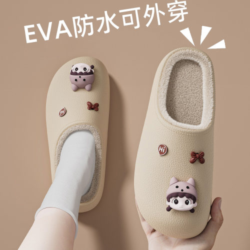 防水儿童棉拖鞋女童新款冬季室内
