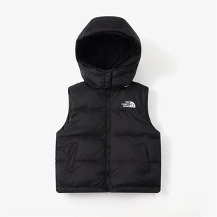 黑金儿童羽绒马甲男童女童加厚秋冬季外穿洋气砍肩中大童保暖背心