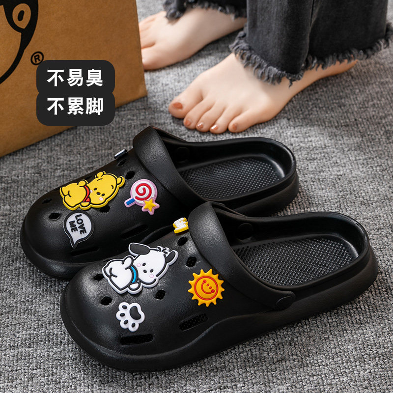 4cm厚底时尚洞洞鞋女款2024新款