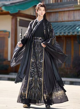 交领右任汉服新中式中国风COS服