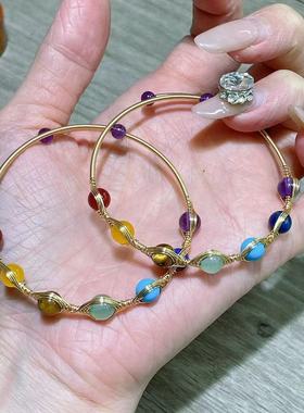 七脉手镯闺蜜水晶手环手串创意礼物天空之眼小众莱茵湖畔简约