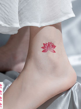 防水纹身贴持久女可洗手部素花莲花网红ins风小清新小图案贴纸
