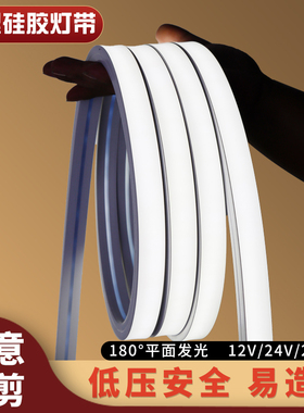 led柔性硅胶灯带条软套管12v24低压防水自粘220V嵌入式线形灯带槽