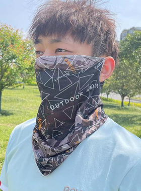 围脖男夏季骑行防晒面罩护颈遮脸