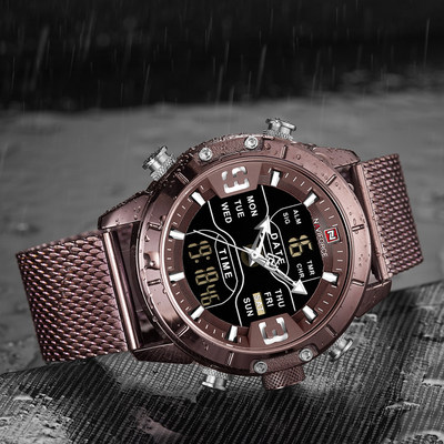 naviforce领翔特种兵军事手表男多功能运动大表盘防水钢带石英表