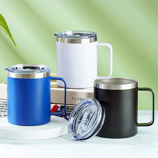 304不锈钢保温杯马克杯定制印logo 便携手柄办公泡茶杯水杯子刻字