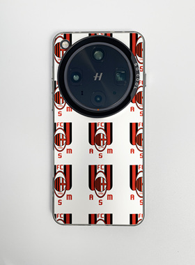 AC米兰队徽ASM适用于oppofindX9pro手机壳x8ultar新款X7磁吸X6彩银K13TURBO足球12X/s真我realme14/13/12