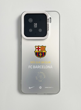 巴萨MES OUE UN CLUB手机壳适用于小米17ProMax磁吸15Ultra超薄14散热红米K90至尊K80不撞壳Note14高级感