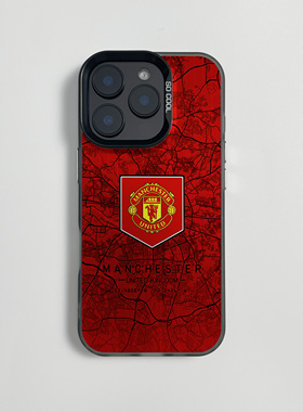 曼联城市地图适用于苹果17AIR手机壳iphone16promax磁吸15足球14硅胶13小众12pro男11新款xsmax保护套8/7PLUS