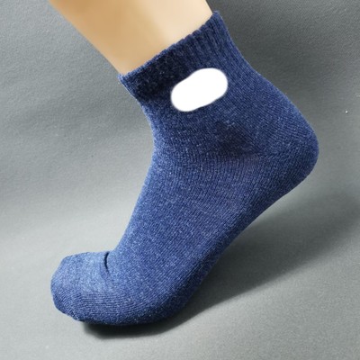 出口单袜子男加厚毛巾底中筒袜含羊毛保暖透气运动跑步男袜秋冬款