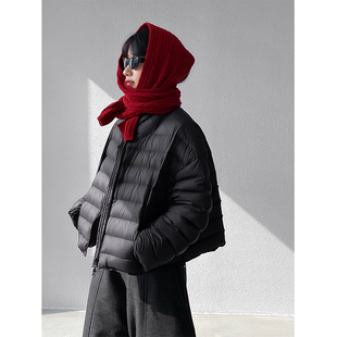 立领轻便排骨羽绒服女白鸭绒今年流行的小薄棉袄韩系小个子面包服