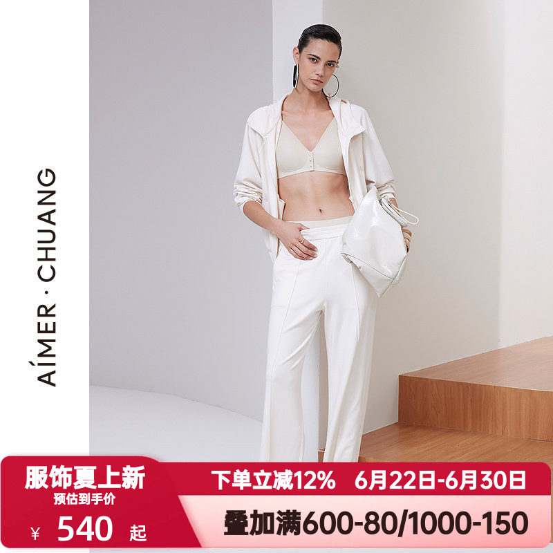 爱慕·CHUANG原典2睡裤女士条绒直筒休闲可外穿家居长裤CA472031