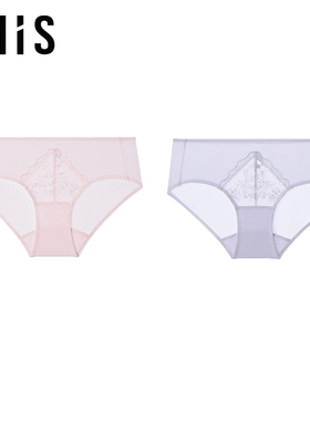 爱美丽春日竹语配套蕾丝低腰内裤女3A抗菌纯棉底档平角裤IM23CDB1