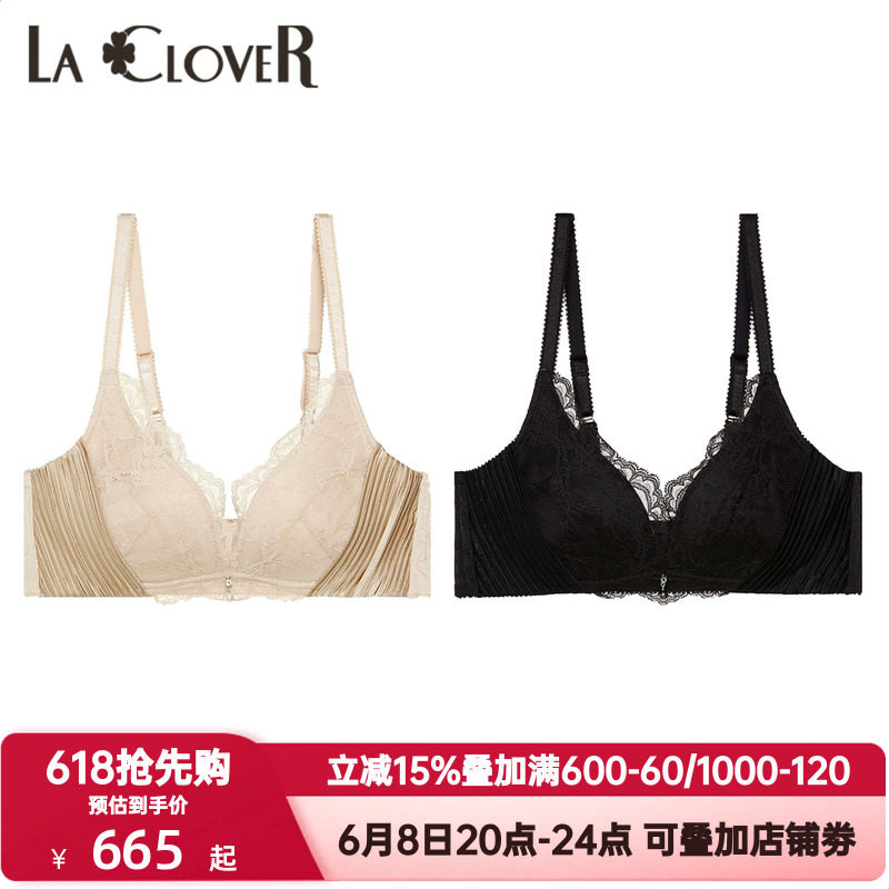 LACLOVER兰卡文寻觅时光系列内衣女全罩杯无钢圈聚拢文胸LC12SY1