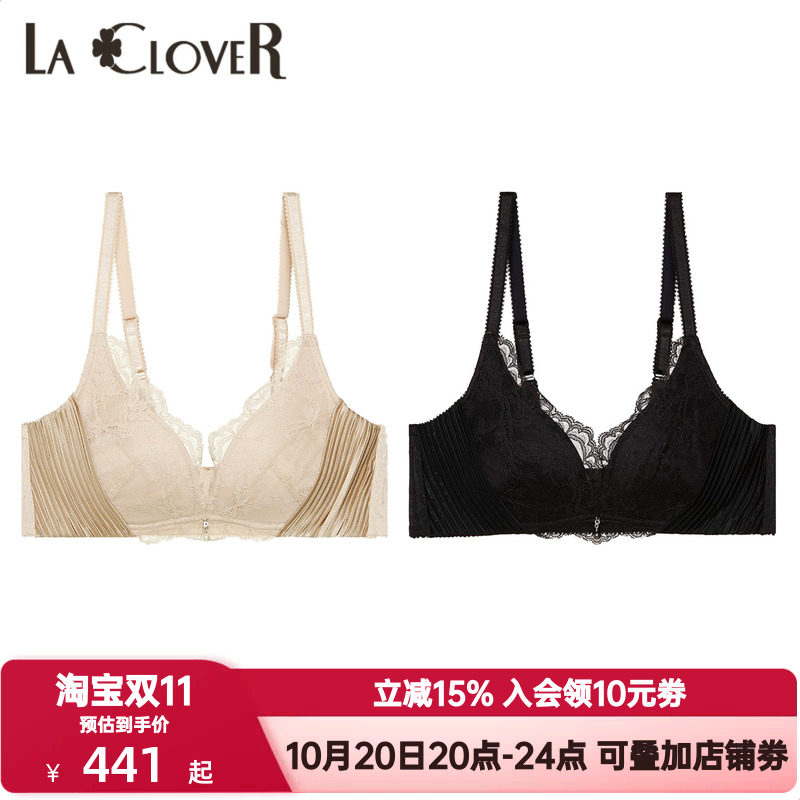 LACLOVER兰卡文寻觅时光系列内衣女全罩杯无钢圈聚拢文胸LC12SY1