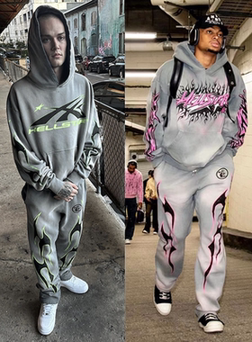 Hellstar Studios brainwashed hoodie with brain 洗水卫衣长裤