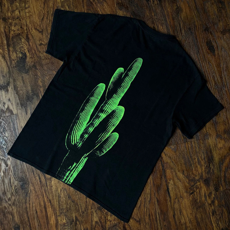 travis scott rodeo cactus jack tee 周边说唱仙人掌印花短袖t恤
