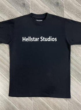 Hellstar Studios 经典印花休闲黑色短袖T恤