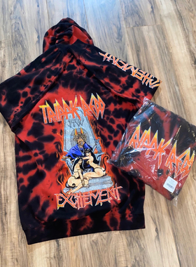Trippie Redd 1400 Excitement Hoodie 说唱限定扎染套头卫衣
