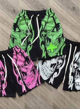 Vertabrae verty shorts 立体印花破洞运动休闲短裤