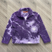 Grape Cowboy Pullover CPFM.XYZ 紫色 编织绒面套头卫衣